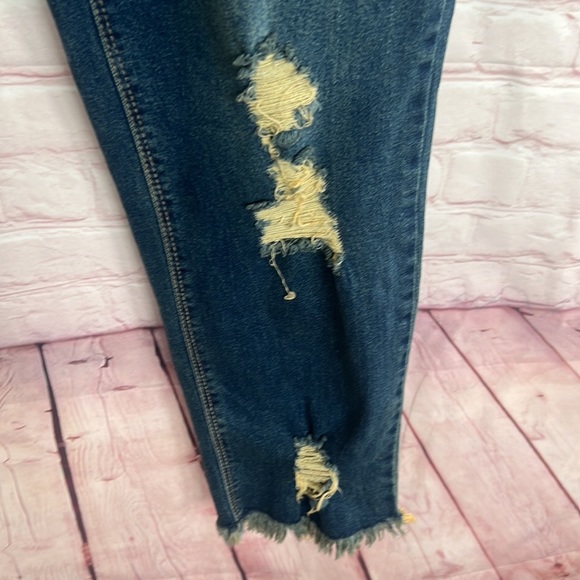 Patchwork distressed ankle denim jeans size 12 - Picture 7 of 13